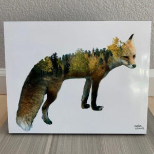 Fox on wood